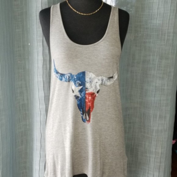Bear Dance Tops - Cowgirl Longhorn Tank Top Medium